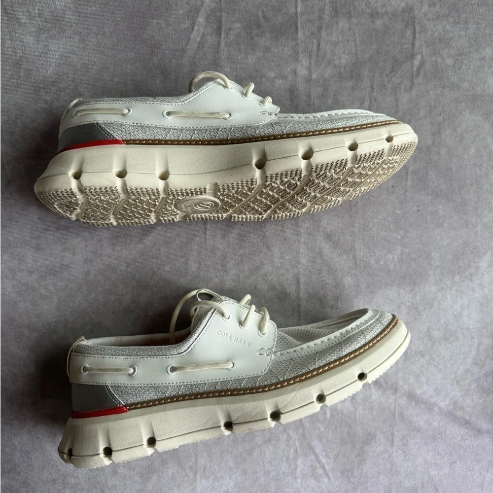 Cole Haan White Boat Shoes for Men